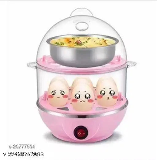 14-Egg Double Layer Electric Egg Boiler & Steamer – 350W Automatic Egg Cooker for Boiling, Poaching & Steaming – Fast & Efficient Kitchen Appliance