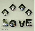 LOVE and SQURE Wall Decoration Hanging items living room wooden wall art Pack of 8