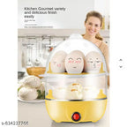 14-Egg Double Layer Electric Egg Boiler & Steamer – 350W Automatic Egg Cooker for Boiling, Poaching & Steaming – Fast & Efficient Kitchen Appliance