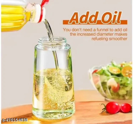 500ml 2 in 1 Olive Oil Sprayer and Oil Dispenser Bottle for Kitchen, Glass Oil Bottle with Premium Nozzle, Oil Sprayer for Air Fryer, Salad,BBQ,Roasting (Pack of 1)(Multicolor)