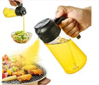 500ml 2 in 1 Olive Oil Sprayer and Oil Dispenser Bottle for Kitchen, Glass Oil Bottle with Premium Nozzle, Oil Sprayer for Air Fryer, Salad,BBQ,Roasting (Pack of 1)(Multicolor)
