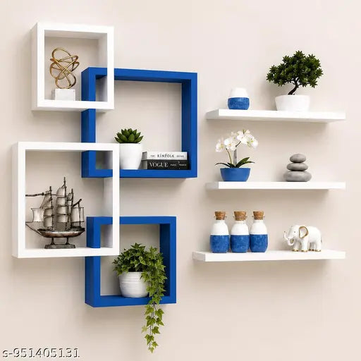 Premium Wooden Wall Shelf for Home Decor | Modern Floating Wall Mounted Display Rack for Living Room, Bedroom & Office | Decorative Shelf for Plants, Books, Photo Frames & Showpieces