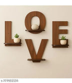 Wall hangings shelves love , wall decor design for living room