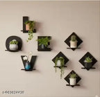 LOVE and SQURE Wall Decoration Hanging items living room wooden wall art Pack of 8