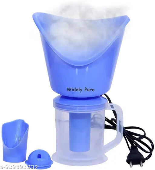 Widely Pure 3 in 1 steamer for cold and cough, vaporizer steamer for cough,cold and facial, steam inhaler & vapourisers for adult - Blue